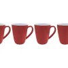 Bo-Camp Two-Tone Set von 4 Melamin L Becher - Red