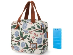 Brisby Blumen Weiß 4 Liter Kühltasche