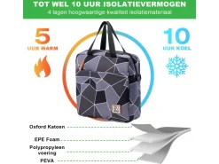 Brisby Grau und Schwarz 7 Liter Kühltasche