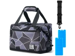 Brisby Grau und Schwarz 12 Liter Kühltasche