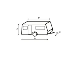 Brunner Design 12M Wohnwagen Schützhulle - 450-500 cm