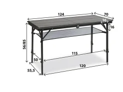 Brunner Dinemic Elutop Tisch - 123 x 70 cm