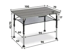 Brunner Elù NG Campingtisch - 100 x 68 cm