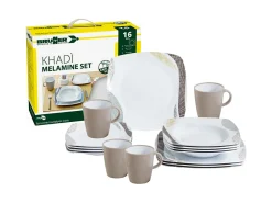 Brunner Khadì 16-teiliges Melamin-Set – Mehrfarbig