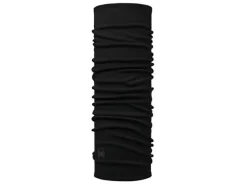 Buff Merino Wool Solid Black Schal