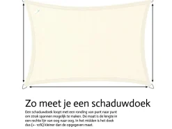 Buitenkado 2.5 x 2.5 x 3.5 HDPE Sonnensegel - sand beige
