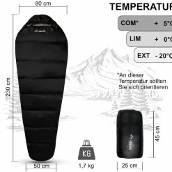 Caliyo 4 Jahreszeiten 230 cm Blue Mumienschlafsack