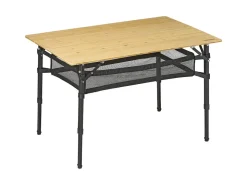 Campout Bambus Tisch mit Aufbewahrungsnetz - 100 x 65 cm