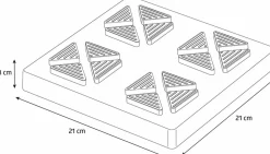 Campout Stützplatten - 21 x 21 x 3,3 cm