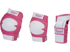 Champz Kinder-Skate-Schutz-Set - Pink/Weiß - Groß (39-42 EU)