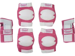 Champz Kinder-Skate-Schutz-Set - Pink/Weiß - Groß (39-42 EU)