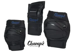Champz Schwarz/Blau Kinder Skate Schutzset