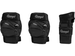 Champz Schwarz/Weiß Kinder Skate Schutzset