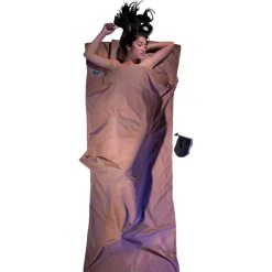 Cocoon TravelSheet ägyptischer Baumwolle Hüttenschlafsack - Khaki