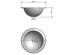 Comet 30 cm Kunststoff Waschbecken - Rund
