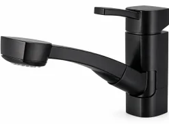 Comet Capri Piccina Mischbatterie mit ausziehbarem Duschkopf – Black