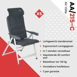 Crespo AA-237 Air-Elite Compact Grey Klappstuhl