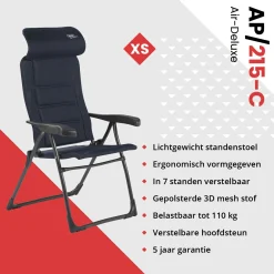 Crespo AP-215 Air-Deluxe Compact Blue Klappstuhl