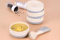 Croppie Set von 4 250 ml Suppenschüssel mit Löffel - Azure