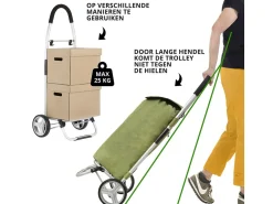 Cruiser 45 liter faltbarer Einkaufswagen - Green
