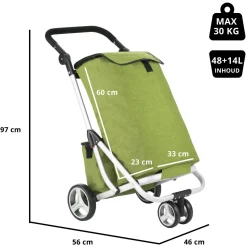 Cruiser 3-Räder 58 Liter einkaufstrolley mit kuhltasche