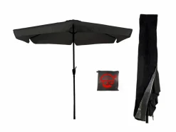 CUHOC sonnenschirm Ø3m schwarz mit hülle Redlabel