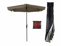 CUHOC sonnenschirm Ø3m taupe mit hülle Redlabel