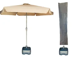 CUHOC Urban Taupe Sonnenschirm mit Hülle und Stände