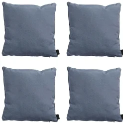 Dekokissen Madison Panama in Saphirblau – 4er-Set