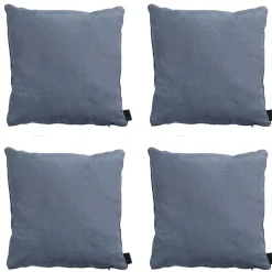 Dekokissen Madison Panama in Saphirblau – 4er-Set