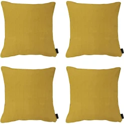 Dekokissen Madison Panama, Senfgelb – 4er-Set