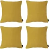 Dekokissen Madison Panama, Senfgelb – 4er-Set