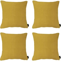 Dekokissen Madison Panama, Senfgelb – 4er-Set