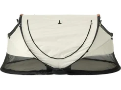Deryan Kleinkindbett Luxe mit Matratze und Ledergriffen - Ivory