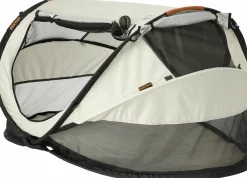 Deryan Kleinkindbett Luxe mit Matratze und Ledergriffen - Ivory