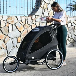 Deryan Luxus 3-in-1 Fahrradanhänger - Black