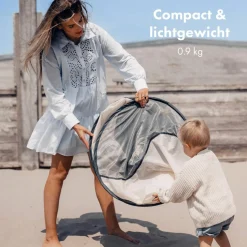 Deryan Luxus Pop Up Crème Strandzelt