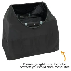 Deryan Luxus Pop Up Schwarz Campingbett Moskitonetz