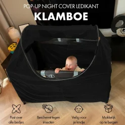 Deryan Luxus Pop Up Schwarz Campingbett Moskitonetz