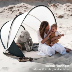 Deryan Luxus XXL Pop-Up Strandzelt - Cream