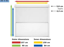 Dometic Seitz Rastrollo 3000 Kombirollo white - 156 x 81 cm