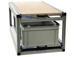 Doppel 90×40 cm Heckauszug mit 2 Boxen und Multiplexplatte