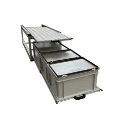 Doppel-Heckauszug 120×40 cm – 3 geschlossene Boxen und Riffelblec