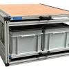 Doppel-Heckauszug 80×60cm Multiplexplatte 3 geschlossene Boxen