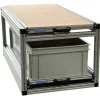 Doppel-Heckauszug mit 2 offene Boxen und Multiplexplatte -90x40cm