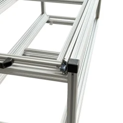 Doppel-Schiebeframe 120x40 cm mit offenen Boxen und Holz