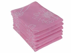 DoubleDry Blume 50 x 70 cm 6er-Set Geschirrtüchern - Rosa
