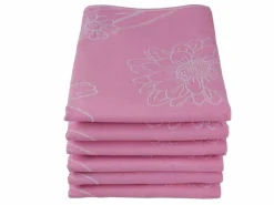 DoubleDry Blume 50 x 70 cm 6er-Set Geschirrtüchern - Rosa