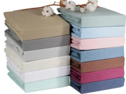 DoubleDry Flanel 90x200 cm Spannbettlaken - Schwarzblau