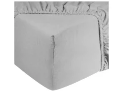 DoubleDry Flanel 90x200 cm Spannbettlaken - Hellgrau